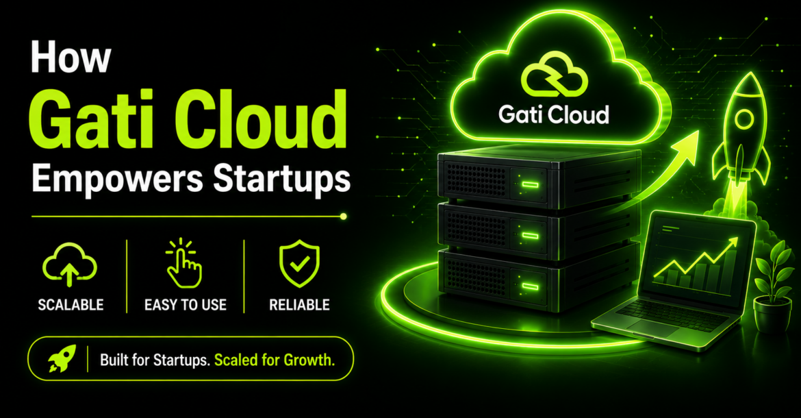 Gati Cloud platform with high-performance cloud servers, scalable infrastructure, and startup growth solutions designed for reliable and easy cloud hosting.