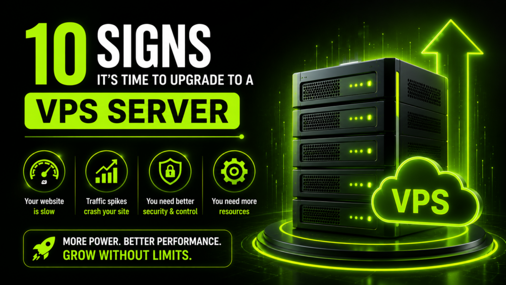 Upgrade to a VPS server for faster website performance and better security