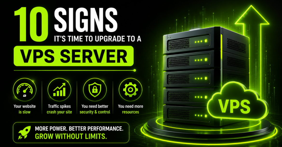 Upgrade to a VPS server for faster website performance and better security