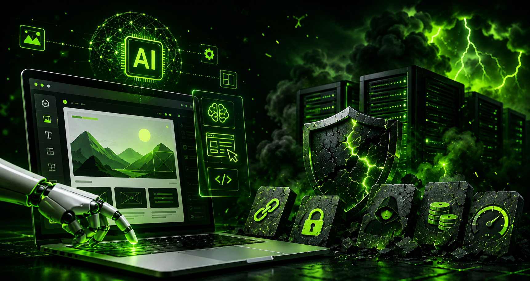 AI-built website running on web hosting with hidden security and performance risks