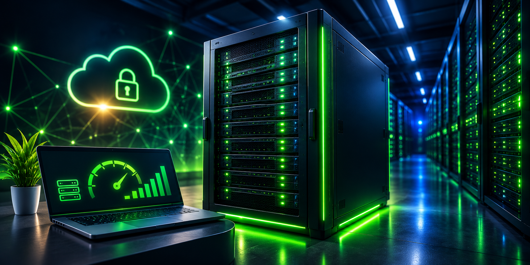 dedicated servers racks in a data center representing the 2026 shift back from cloud to bare metal hosting